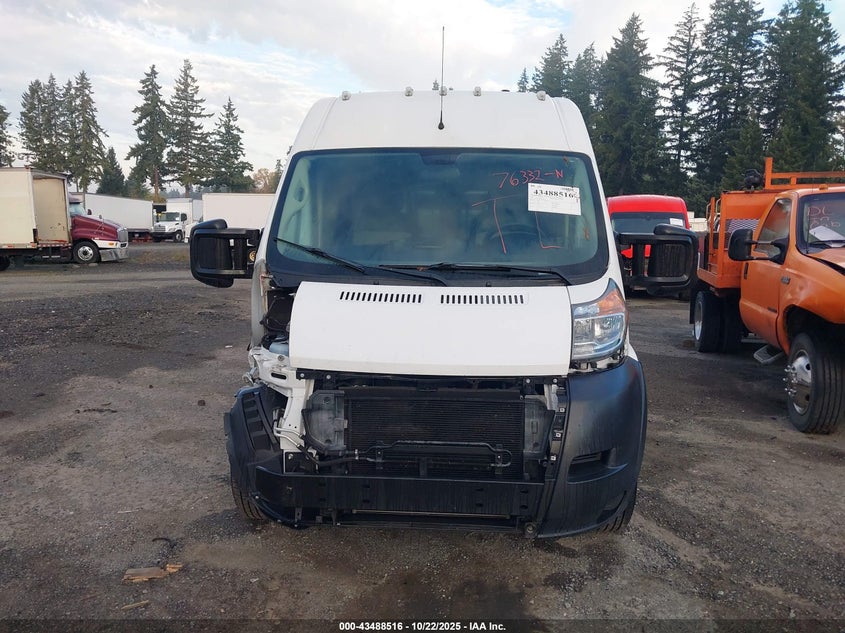 2019 Ram Promaster 2500 Window Van High Roof 159 Wb VIN: 3C6TRVPG0KE525936 Lot: 43488516