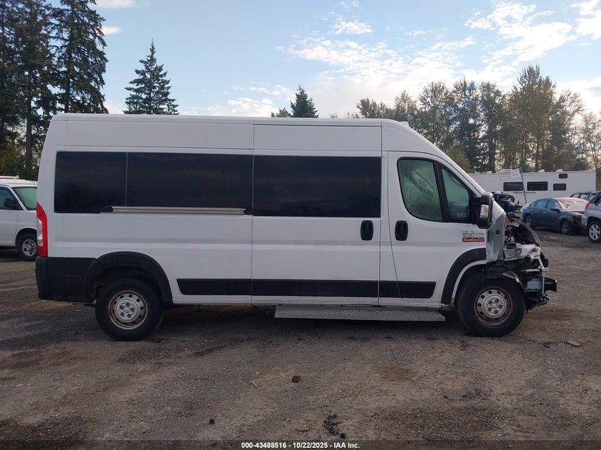 2019 Ram Promaster 2500 Window Van High Roof 159 Wb VIN: 3C6TRVPG0KE525936 Lot: 43488516
