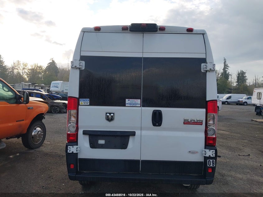 2019 Ram Promaster 2500 Window Van High Roof 159 Wb VIN: 3C6TRVPG0KE525936 Lot: 43488516