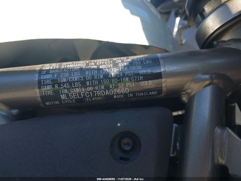 2024 Kawasaki El450 C VIN: ML5ELFC17RDA02660 Lot: 43488895