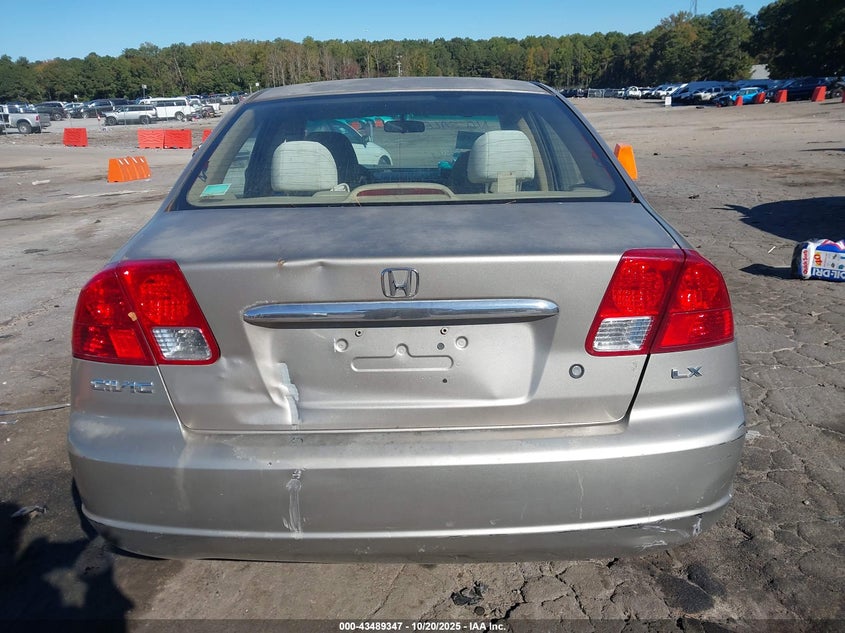 2003 Honda Civic Lx VIN: 2HGES16503H526218 Lot: 43489347