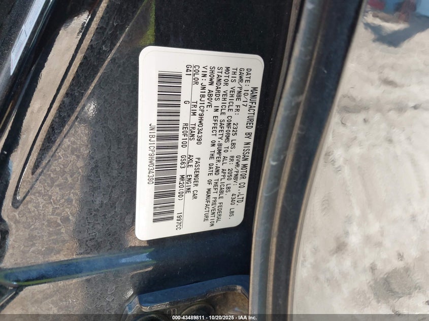 2017 NISSAN ROGUE SPORT S JN1BJ1CP9HW034390