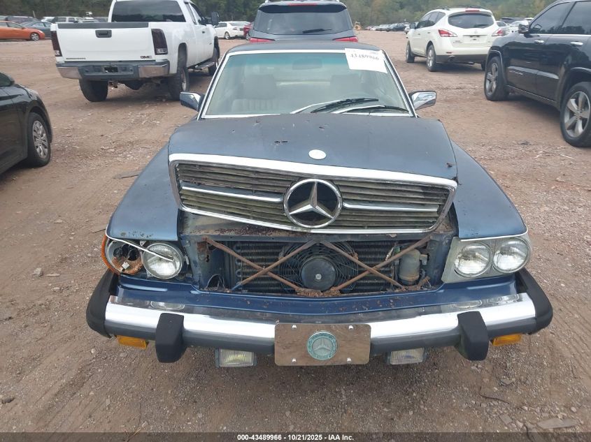 1980 Mercedes-Benz 450 VIN: 10702412030750 Lot: 43489966
