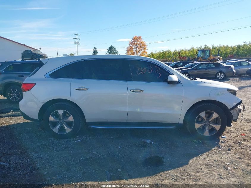 2014 Acura Mdx VIN: 5FRYD4H22EB025221 Lot: 43490023