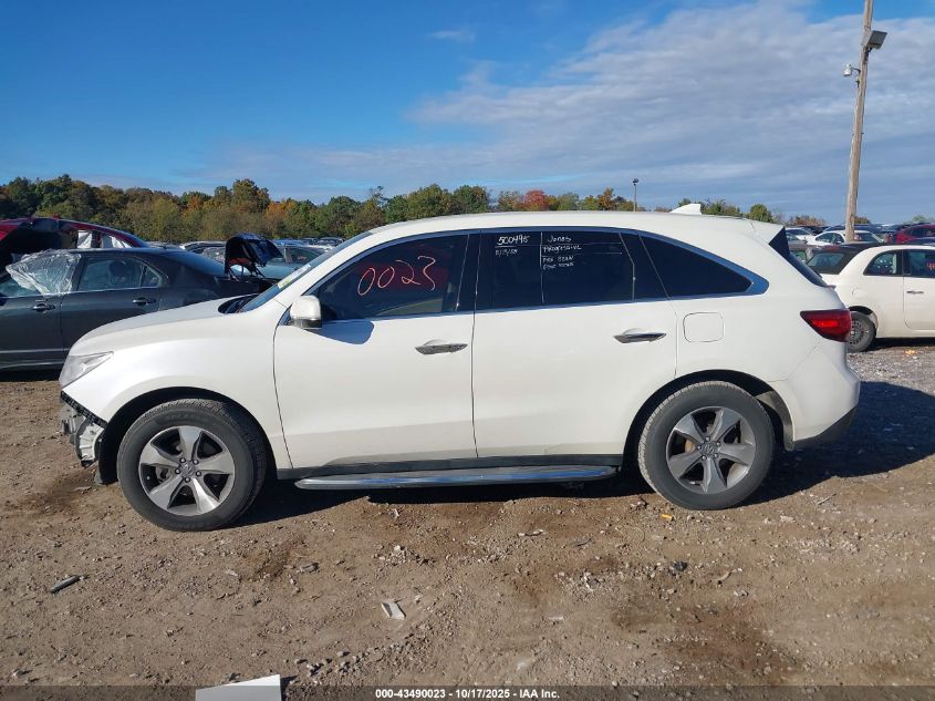2014 Acura Mdx VIN: 5FRYD4H22EB025221 Lot: 43490023