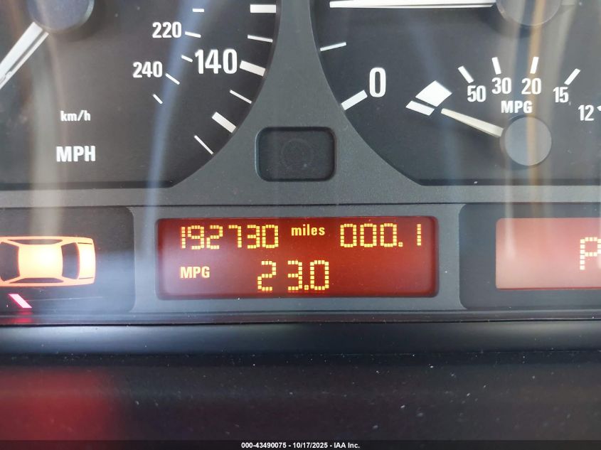 2002 BMW 325I VIN: WBAET37462NG80001 Lot: 43490075