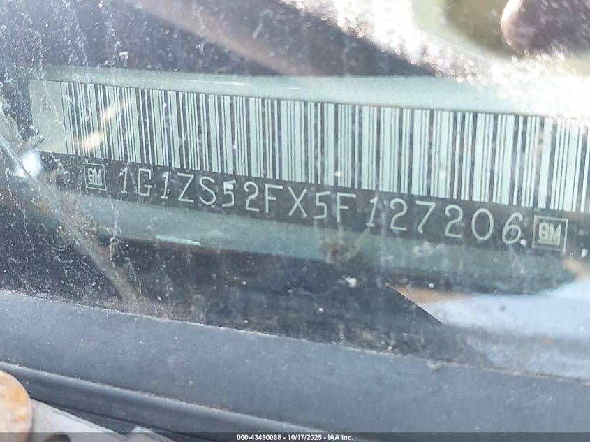 2005 Chevrolet Malibu VIN: 1G1ZS52FX5F127206 Lot: 43490088