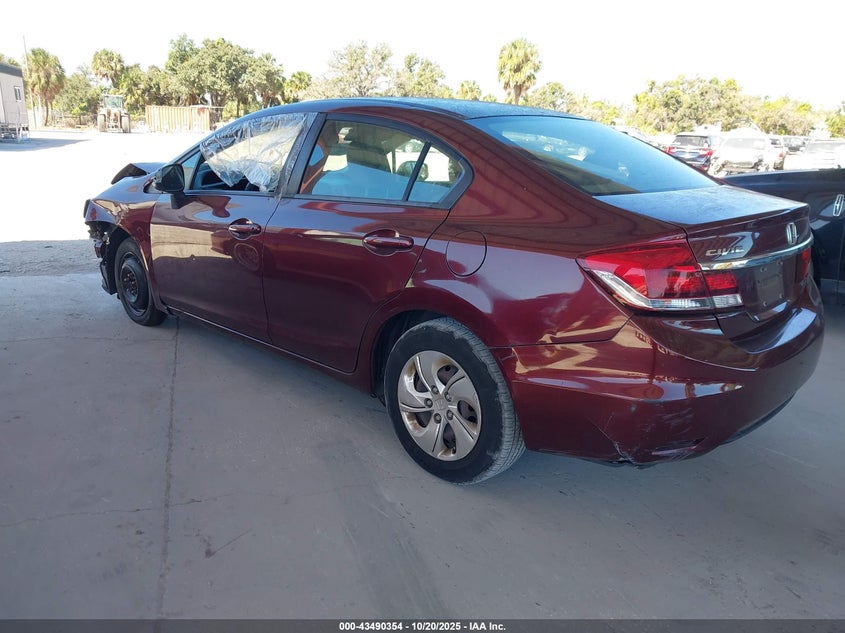 2013 HONDA CIVIC LX 19XFB2F50DE289459
