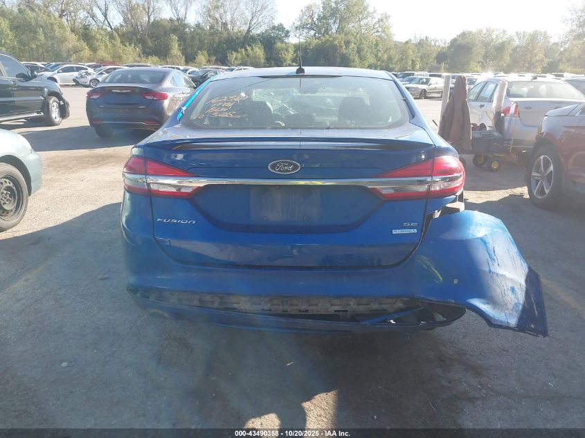 2017 Ford Fusion Se VIN: 3FA6P0HD6HR387457 Lot: 43490358