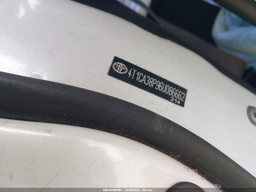 2006 Toyota Camry Solara Se Sport V6 VIN: 4T1CA38P96U086662 Lot: 43490391