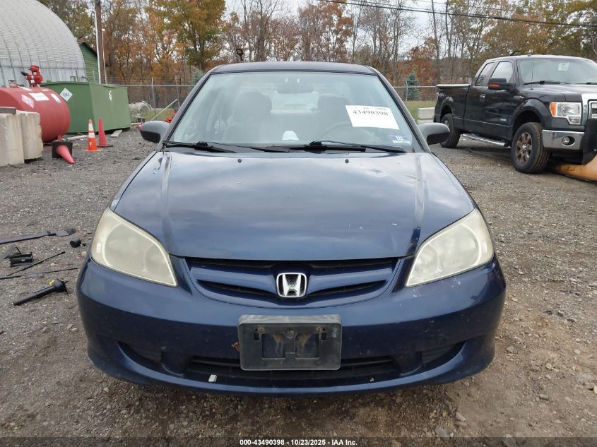 2004 Honda Civic Lx VIN: 2HGES16504H521876 Lot: 43490398