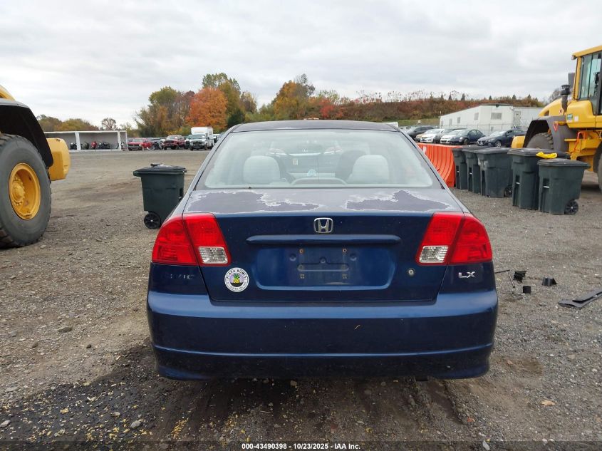 2004 Honda Civic Lx VIN: 2HGES16504H521876 Lot: 43490398