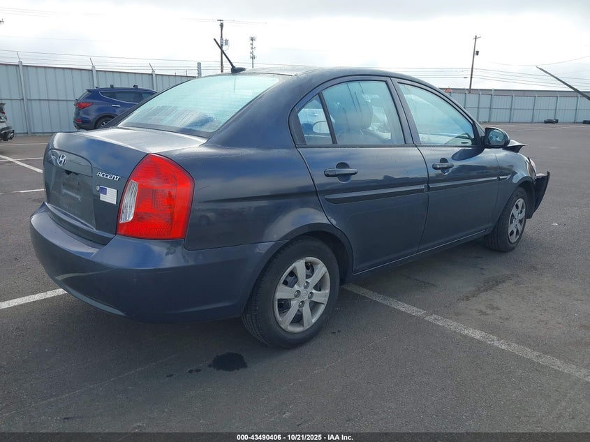 KMHCN46C39U302956 2009 HYUNDAI ACCENT photo no. 4