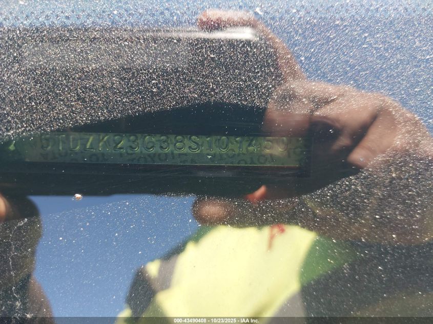 2008 Toyota Sienna Le VIN: 5TDZK23C38S101450 Lot: 43490408