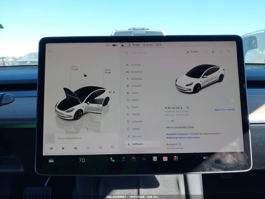 2022 Tesla Model 3 VIN: 5YJ3E1EB0NF270918 Lot: 43490807