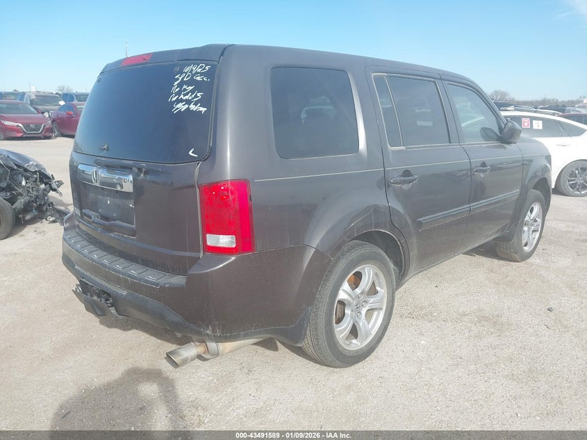Vin: 5fnyf3h5xcb031314, lot: 43986548, honda pilot ex-l 20124