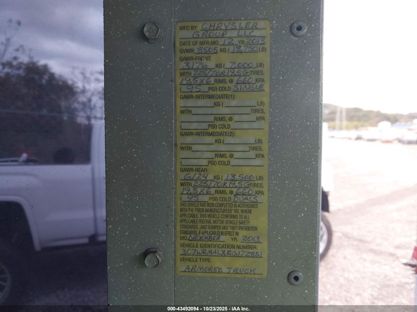 2014 Ram 5500 Chassis Tradesman/Slt VIN: 3C7WRMALXEG172851 Lot: 43492094