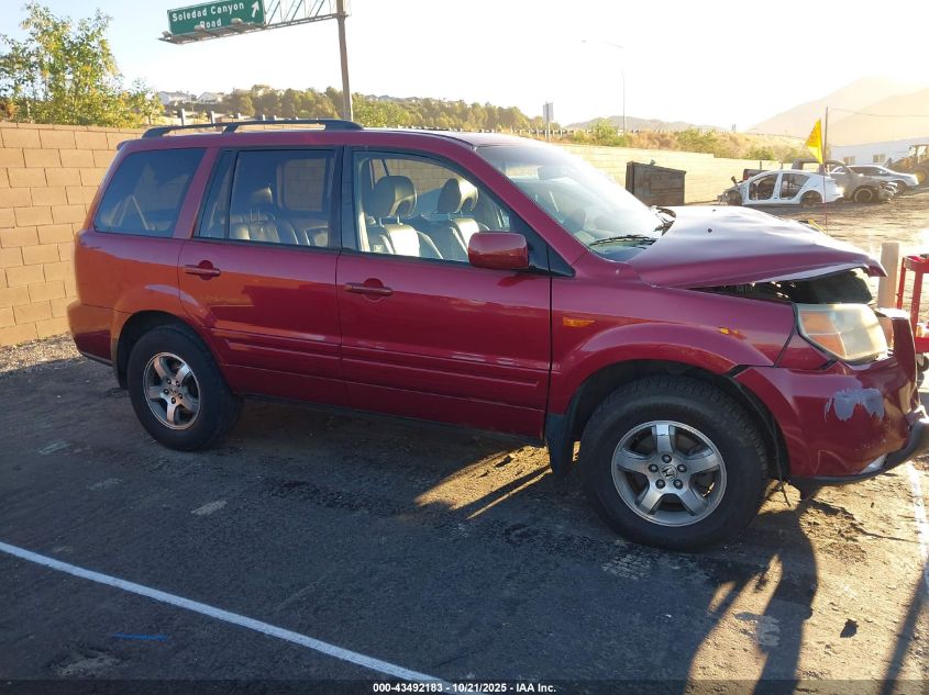 2006 Honda Pilot Ex-L VIN: 5FNYF28596B022666 Lot: 43492183