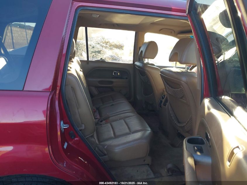 2006 Honda Pilot Ex-L VIN: 5FNYF28596B022666 Lot: 43492183