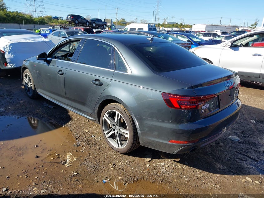 Vin: wauenaf45jn000505, lot: 43987351, audi a4 2.0t premium/2.0t tech premium 20183