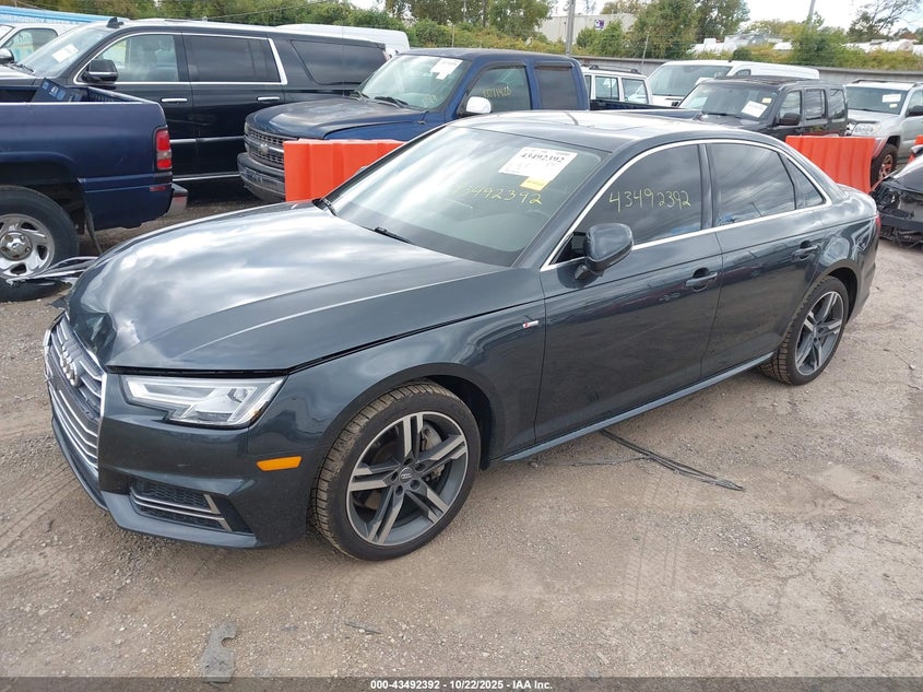 Vin: wauenaf45jn000505, lot: 43987351, audi a4 2.0t premium/2.0t tech premium 20182