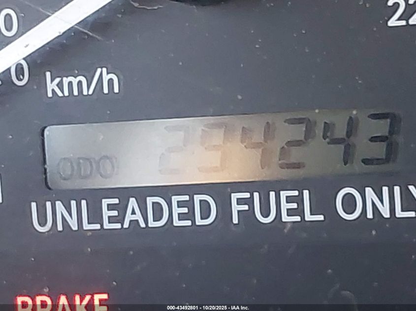 1997 Toyota Camry Le VIN: JT2BG22K4V0089506 Lot: 43492801