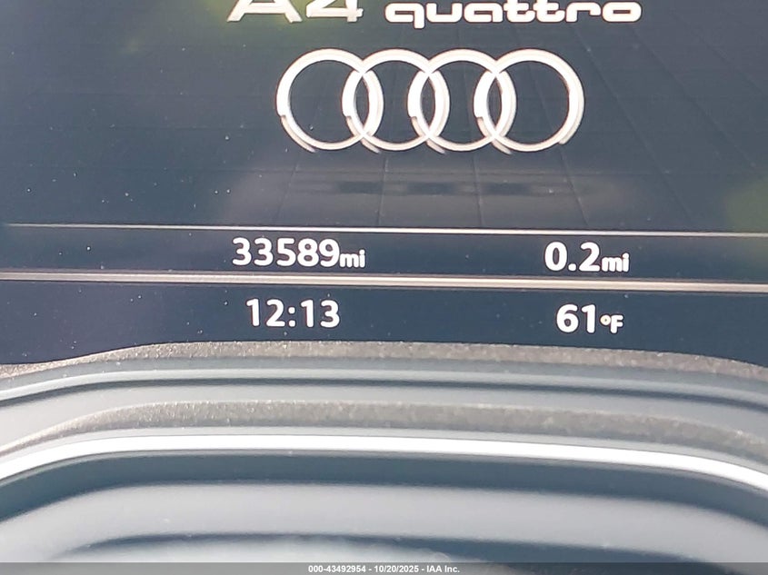 2019 AUDI A4 45 PREMIUM WAUENAF4XKN015311