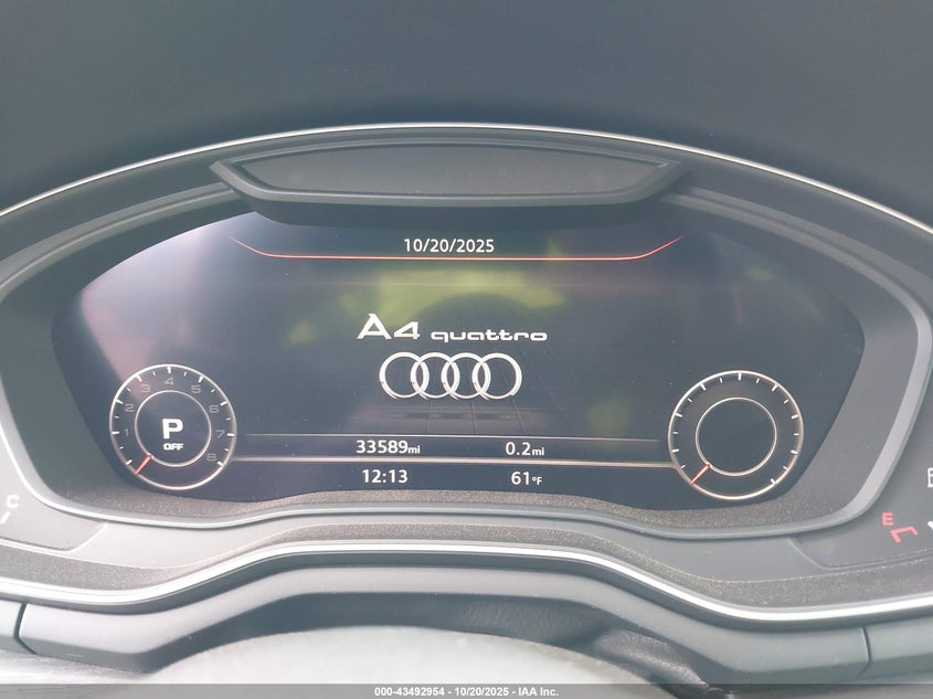 2019 AUDI A4 45 PREMIUM WAUENAF4XKN015311