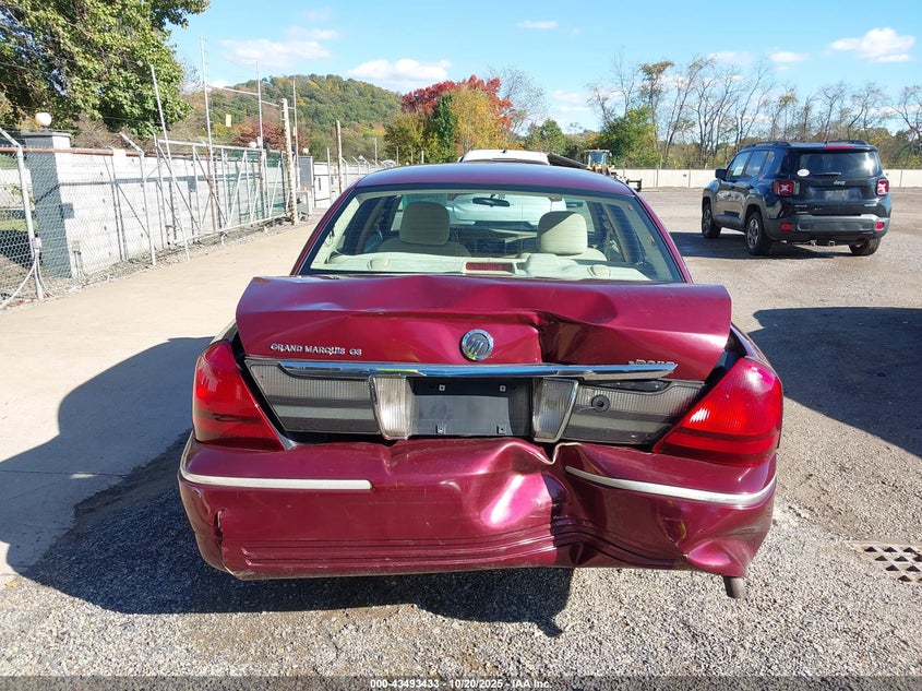 2006 Mercury Grand Marquis Gs VIN: 2MEFM74V96X606239 Lot: 43493433
