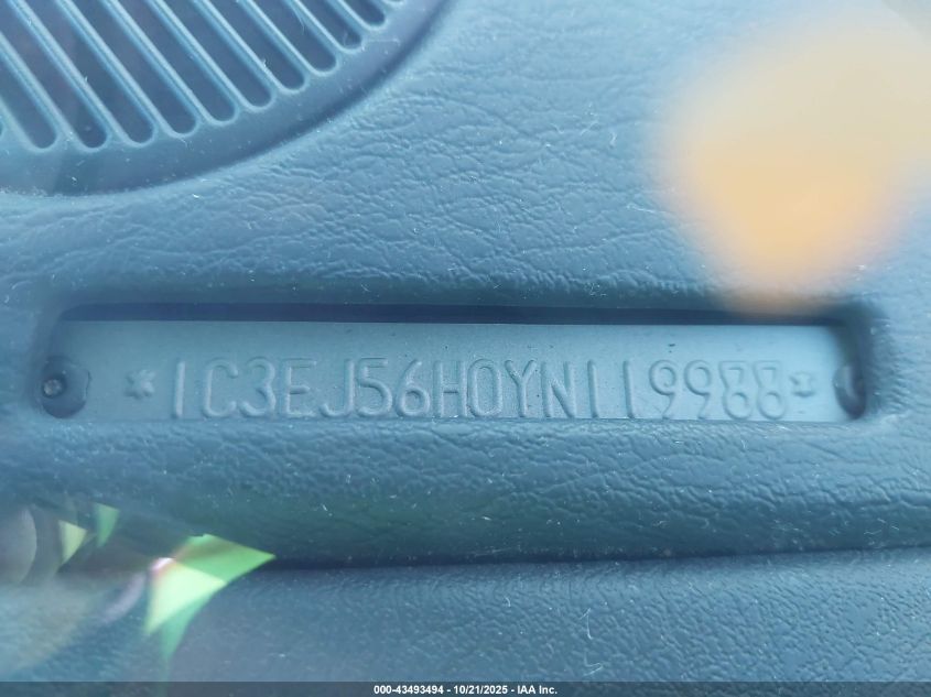 2000 Chrysler Cirrus Lxi VIN: 1C3EJ56H0YN119988 Lot: 43493494