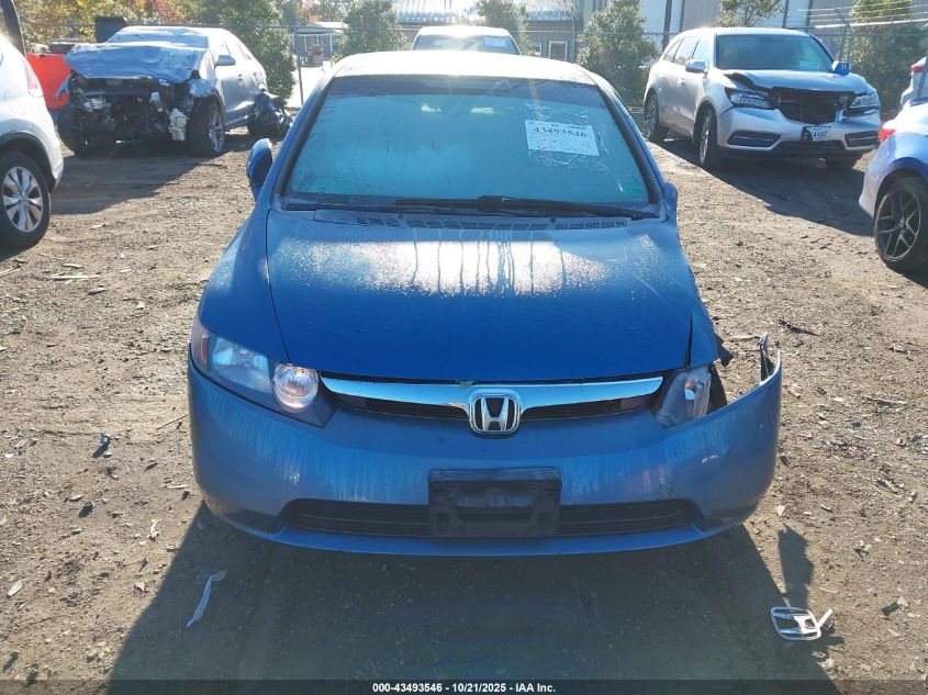 2008 Honda Civic Lx VIN: 2HGFA15548H526075 Lot: 43493546