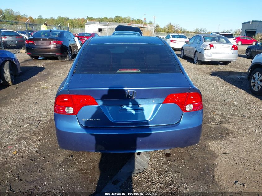 2008 Honda Civic Lx VIN: 2HGFA15548H526075 Lot: 43493546