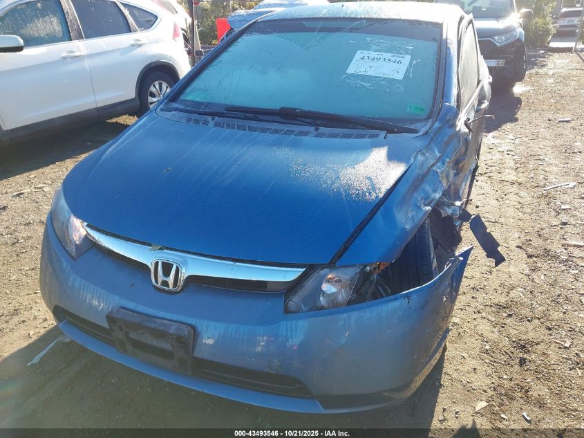 2008 Honda Civic Lx VIN: 2HGFA15548H526075 Lot: 43493546