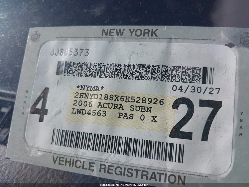 2HNYD188X6H528926 2006 ACURA MDX photo no. 12