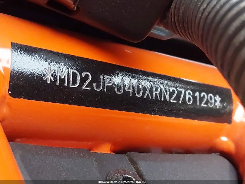 2024 Ktm 390 Duke VIN: MD2JPJ40XRN276129 Lot: 43493872