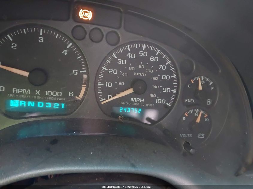 2002 Chevrolet S-10 Ls VIN: 1GCCS19W528156558 Lot: 43494233