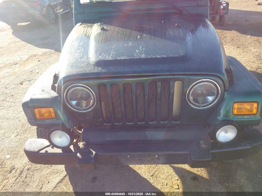 2000 Jeep Wrangler Sport VIN: 1J4FA49S3YP800890 Lot: 43494445