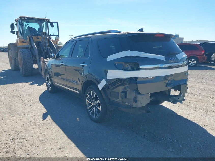 Vin: 1fm5k8ht2hgd98257, lot: 43989615, ford explorer platinum 20173
