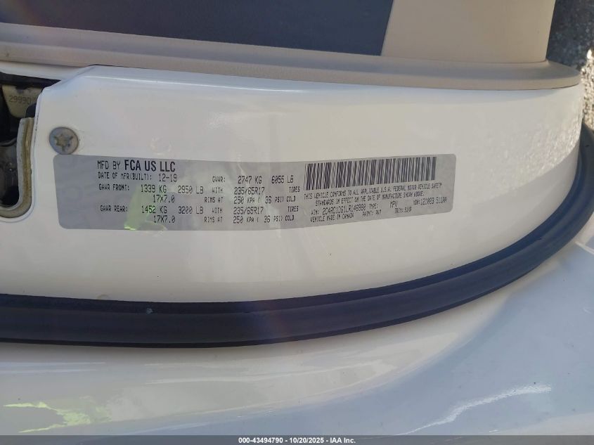 2020 Chrysler Voyager Lxi VIN: 2C4RC1DG1LR146980 Lot: 43494790