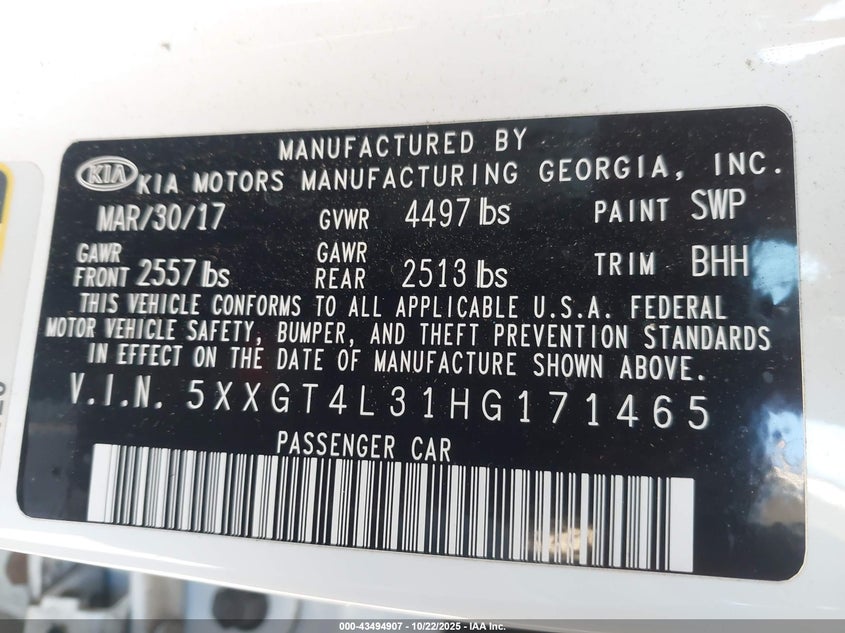 2017 KIA OPTIMA LX 5XXGT4L31HG171465