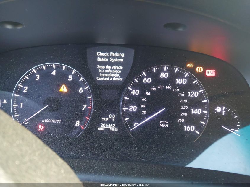 2009 Lexus Ls 460 VIN: JTHBL46F195086033 Lot: 43494925