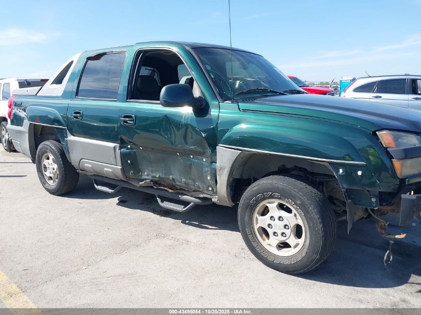 2002 Chevrolet Avalanche 1500 VIN: 3GNEK13T12G184494 Lot: 43495054