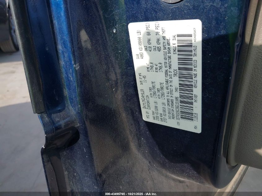 2006 Dodge Ram 2500 Slt VIN: 3D7KS29C26G191006 Lot: 43495765