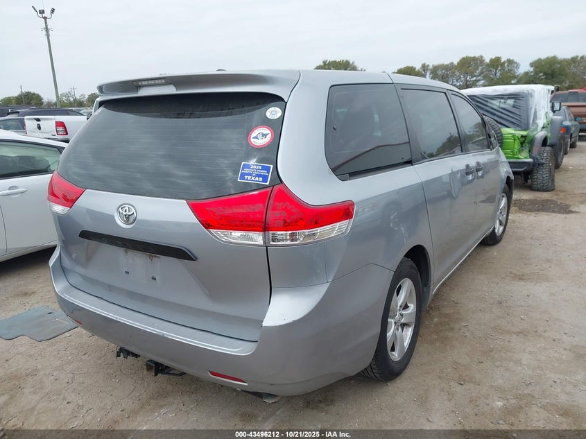 2013 TOYOTA SIENNA L V6 7 PASSENGER 5TDZK3DC1DS402815