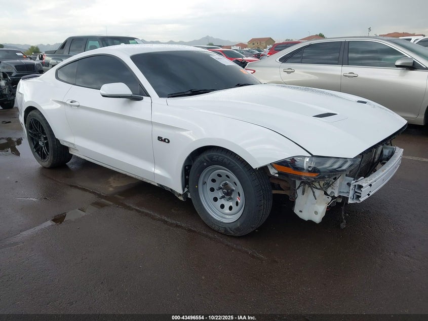 2020 Ford Mustang 5.0 Gt Fastback White Lot 111043496554 Vin 1FA6P8CF8L5173461