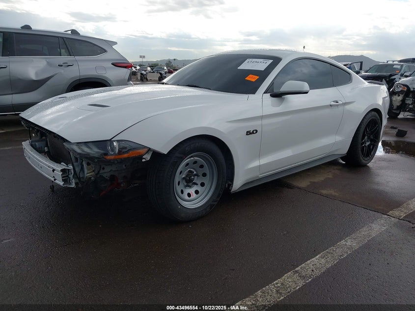 2020 Ford Mustang 5.0 Gt Fastback White Lot 111043496554 Vin 1FA6P8CF8L5173461