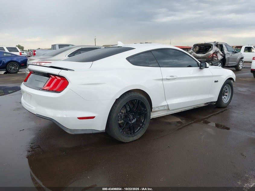 2020 Ford Mustang 5.0 Gt Fastback White Lot 111043496554 Vin 1FA6P8CF8L5173461