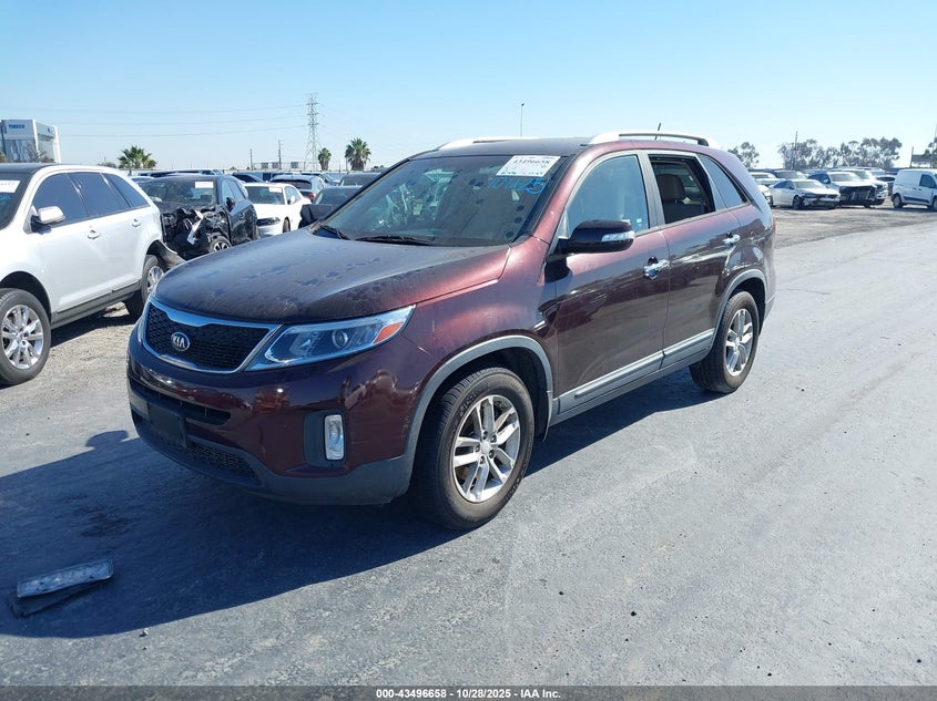 Vin: 5xykt3a64eg443273, lot: 43991617, kia sorento lx 20142