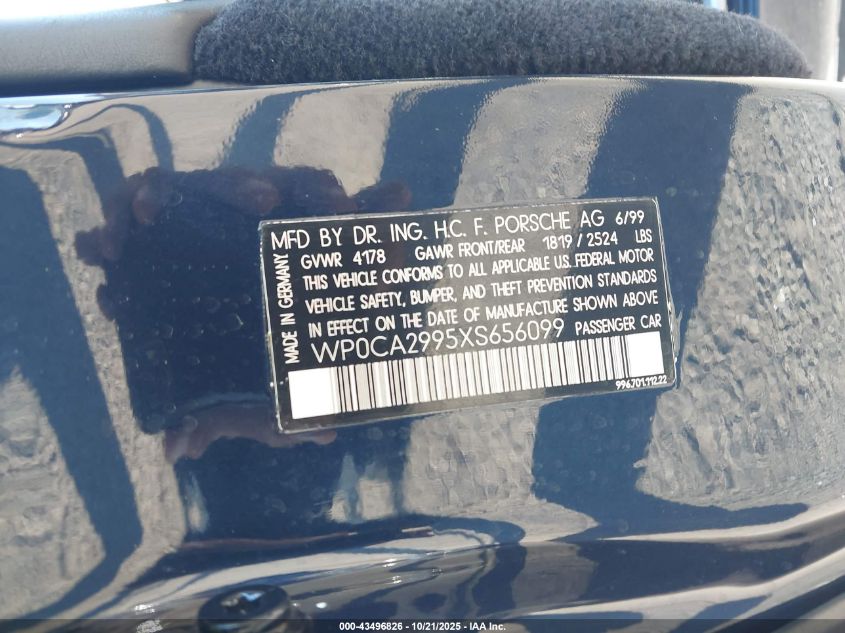 WP0CA2995XS656099 1999 PORSCHE 911 photo no. 9