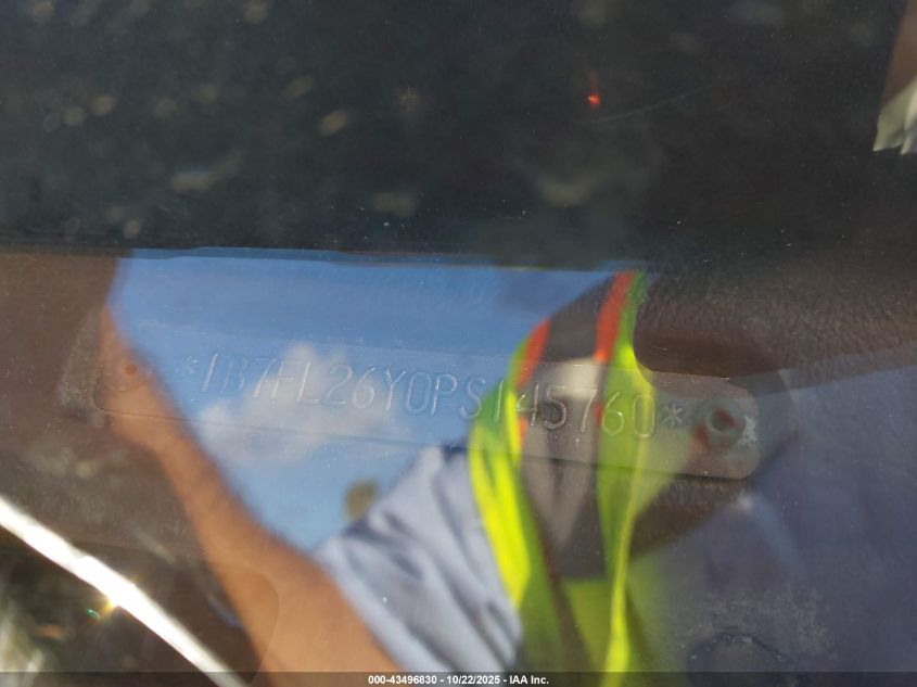 1993 Dodge Dakota VIN: 1B7FL26Y0PS145760 Lot: 43496830